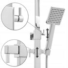 Bateria prysznicowa z deszczownicą 30 cm chrom kolumna zestaw do prysznica system natryskowy z mieszaczem, słuchawką i
