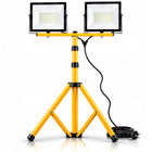 Halogen LED 2x100W naświetlacz budowlany lampa robocza na statywie IP66 reflektor warsztatowy, oświetlenie placu