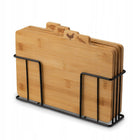 Zestaw deska do krojenia ze stojakiem bambusowe Konighoffer Cedar 4szt prostokątne akcesoria kuchenne 21x29 cm do
