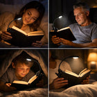 Lampka do czytania książek 34 CM bezprzewodowa nocna biurkowa USB z klipsem oświetlenie LED, ściemniana, akumulatorowa