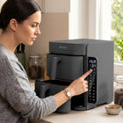 Frytkownica beztłuszczowa dwukomorowa pionowa panel boczny LED Air Fryer szary
