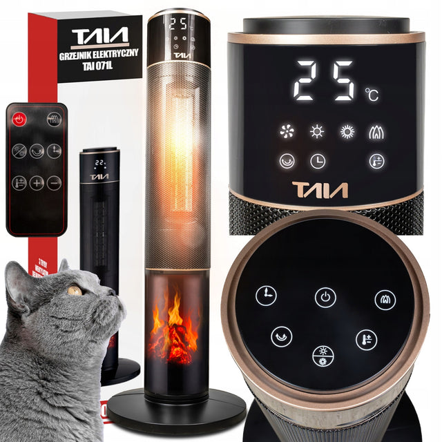 Mocny termowentylator grzejnik Kolumnowy taia 2000W ceramiczny oszczędny farelka do pokoju, termostat elektroniczny, timer, nawiew zimnego powietrza