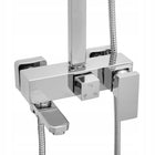 Bateria prysznicowa z deszczownicą 30 cm chrom kolumna zestaw do prysznica system natryskowy z mieszaczem, słuchawką i