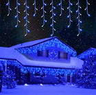 SOPLE 500 LED KURTYNA LAMPKI ZEWNĘTRZNE IP44 NIEBIESKIE + ZIMNY FLASH kurtyna świetlna 2100 cm