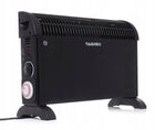 Grzejnik elektryczny konwektorowy Mocny z termostatem Turbo Timer 2000W 580 mm 400 mm grzewcza czarny