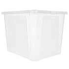 Pojemnik plastikowy z pokrywą duży zamykany organizer zabawki box 30l pudełko do przechowywania, bezbarwne, uniwersalne