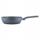 Patelnia głęboka granitowa gruba solidna 24 CM WOK GAZ indukcja kamille do smażenia i duszenia, możliwość mycia w