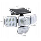 LAMPA ULICZNA SOLARNA HALOGEN LED 400W + PILOT CZUJNIK RUCHU ZMIERZCHU naświetlacz do ogrodu, posesji i podjazdu