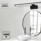 Lampa łazienkowa LL WALL LAMP 12W czarna kinkiet nad lustro 60cm LED IP44 oprawa ścienna do umywalki zintegrowane