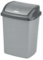Kosz curver 25l na śmieci odpady segregacja klapka pojemnik kubeł plastikowy czarno-szary do domu 28x28x41 cm