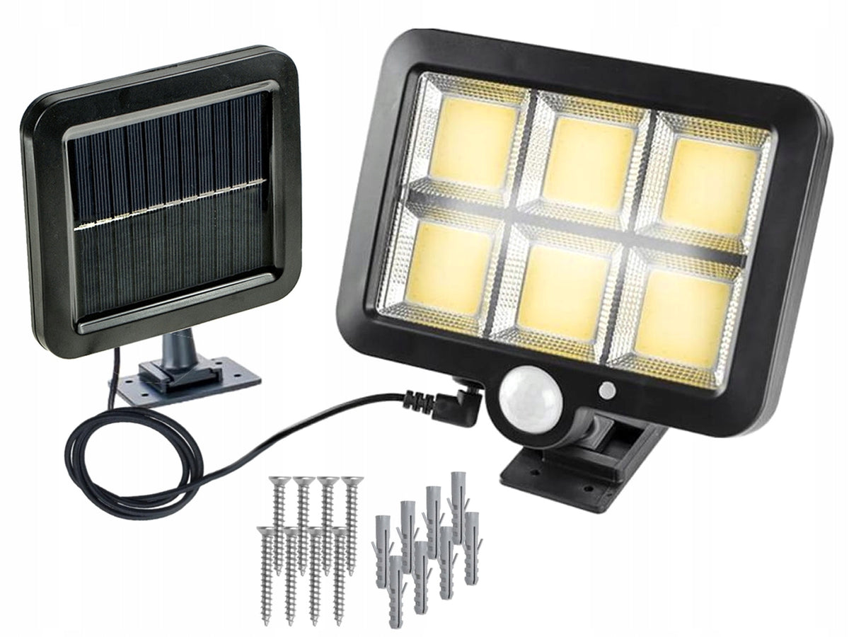Halogen Naświetlacz LED Solarny Zewnętrzny Lampa z Czujnikiem Ruchu reflektor ogrodowy IP65 260 lm 6000 K zimna biel