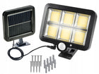 Halogen Naświetlacz LED Solarny Zewnętrzny Lampa z Czujnikiem Ruchu reflektor ogrodowy IP65 260 lm 6000 K zimna biel