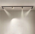 Szynoprzewód Szyna 4m + 8x Lampa GU10 LED Oświetlenie szynowe Zestaw system sufitowy, czarny, 8 punktów świetlnych