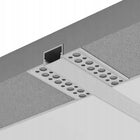 Profil LED Aluminiowy 2m Podtynkowy 12mm Do GK Karton Gips Płytek Zestaw listwa do taśmy oświetleniowej, kanał