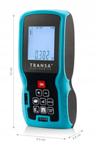 Dalmierz laserowy 100m Cyfrowy miernik odległości LCD Transa Electronics do wnętrz, obliczanie kubatury, pamięć 20