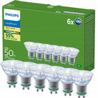 Żarówka LED GU10 philips 2.1W = 50W 190lm/W 2700K Ciepła 36° klasa a 6 szt. reflektorowa, spot do opraw sufitowych, 400