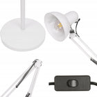 Lampa Podłogowa Stojąca Biała LED E27 Kreślarska Regulowana do Czytania oświetlenie gabinetu, biura, salonu, ruchome