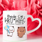 Kubek prezent Dla par będę CIĘ wku*wiać do końca twoich DNI bubu i dudu ceramiczny 300 ml z uchem w kształcie serca, na