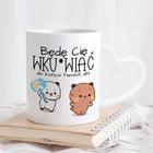 Kubek prezent Dla par będę CIĘ wku*wiać do końca twoich DNI bubu i dudu ceramiczny 300 ml z uchem w kształcie serca, na