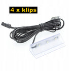 KPL.4x Klips PCV LED do szklanej półki +zasilacz oświetlenie witryny meblowej, lampka do gabloty 12V DC, 0,96 w