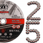 Tarcza do cięcia metalu stali 230 mm 2,0 mm 22,23mm inox mocne 25 szt z 8 320 sztuk