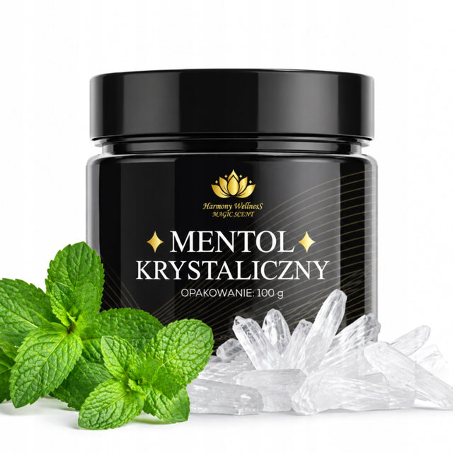 Mentol krystaliczny naturalny 100g do sauny aromaterapia sauna inhalacja kryształki miętowe, do łaźni fińskiej, odświeżający aromat