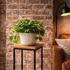 Kwietnik stojący podłogowy metal stojak na kwiaty doniczki półka loft craft podstawa pod roślinę, do salonu, 63 cm