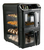 Frytkownica beztłuszczowa 2x5,5L 11l AIR fryer pionowa 2460W czarny