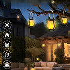 2PCS LAMPA OGRODOWA FLICKERING FLAME – ŁADOWANIE SŁONECZNE I PRZEZ USB lampion dekoracyjny z efektem płomienia, ozdoba