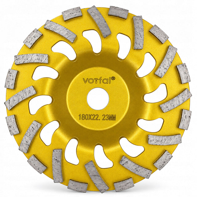 Tarcza diamentowa garnkowa frez do szlifowania betonu 180 22,2mm gold do cegły, kamienia, płyt cementowych i bloczków komórkowych