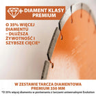 Elektryczna przecinarka tarczowa do betonu Evolution R350DCT 350 mm piła do posadzek, bruzdownica, głębokość cięcia 130