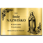 Tabliczka nagrobkowa nagrobna na grób złota 32X21 Ś.P imię nazwisko maryja metalowa tablica cmentarna do upamiętnienia