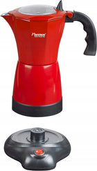 Elektryczna Kawiarka 6F Ekspres Zaparzacz do Kawy Espresso Bestron 180 ml 480 w czerwony aluminium