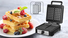 Gofrownica MPM MGO-24 czarna duża MOC 1400W mocna opiekacz do gofrów, 2 kwadratowe gofry, powłoka nieprzywierająca