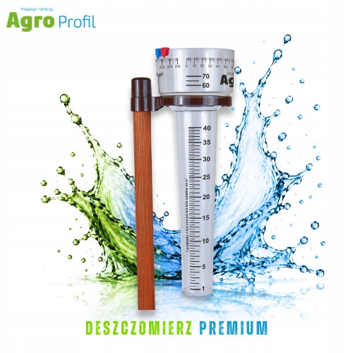 Deszczomierz z sumatorem opadów - wersja premium miernik deszczu, pomiar deszczu, do ogrodu, bez zasilania