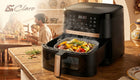 Frytkownica beztłuszczowa 2000W Air Fryer 14 programów 8l + e-book + wkład czarny