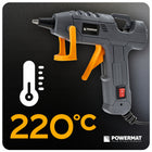 Pistolet do kleju Powermat 7 100 W aplikator do klejenia na gorąco, klejarka elektryczna, temperatura 220°C, do