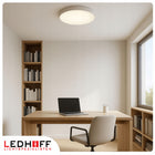 Plafon LED z pilotem Lampa sufitowa ściemnialna biała panel mocna duża oprawa okrągła 30 w, szerokość 50 cm, zmienna