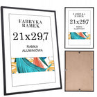 Ramka A4 21x30 ramki na zdjęcia aluminiowa czarna oprawa fotografii z metalu, do dekoracji ściennej, na pojedynczy