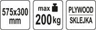 Wózek platforma transportowa yato do przewożenia ciężkich przedmiotów, udźwig 200 kg, 57,5 x 30 cm, czarna