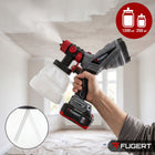 Pistolet do malowania akumulatorowy 2X 4A 1200ML+250 ML dysze 10szt 160DIN natryskowy, farby, lakiery, emulsje, 20 V