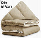 KOŁDRA 160x200 ZIMOWA CIEPŁA ANTYALERGICZNA 450g GRUBA POLSKA KOLOR BRĄZOWY wypełnienie z kulki silikonowej do sypialni