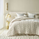 ROOM99 Narzuta na łóżko 200x220 beżowa nowoczesna kapa pikowana Marshmallow przykrycie do sypialni z poliestru