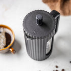 Zaparzacz tłokowy do kawy herbaty ziół 350 ml dzbanek szklany French Press praska francuska, 3 filiżanki, czarny