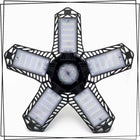 LAMPA 280W SUFITOWA LED E27 MOCNA SKŁADANA OŚWIETLENIE WARSZTATOWE ROBOCZE do garażu, piwnicy i magazynu, czarna oprawa