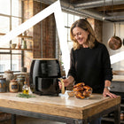 Frytkownica beztłuszczowa 2400W mocna AIR fryer 6l airfryer piekarnik 2400 w czarny