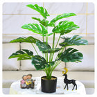 Monstera Sztuczna w Doniczce 70cm Sztuczne Kwiaty Roślina 18 Liści XL dekoracja wnętrz, ozdoba salonu, zielona