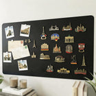 Metalowa Tablica Magnetyczna na Magnesy z Podróży na Ściane 60×90 cm Czarna do mocowania notatek, organizer ścienny