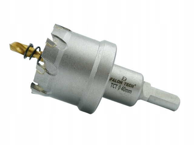 Otwornica widiowa koronka wiertło do aluminium metalu inox drewna 40 MM stal nierdzewna, PCV, HDF, płyty wiórowe, tworzywa sztuczne, żeliwo