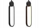 Lampa sufitowa jednopunktowa wisząca czarna LED metalowa ring loft ledowa oprawa do salonu jadalni kuchni, zintegrowane